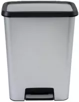 Curver 50L Talpos Inox Spalvos Pedalinė Šiukšlių Dėžė Compatta