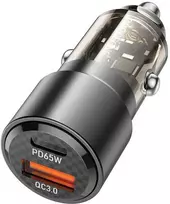 Automobilinis įkroviklis Borofone BZ20A PD65W+QC3.0 83W juodas