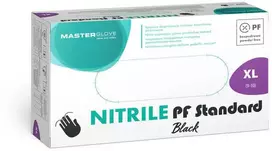Vienkartinės nitrilinės pirštinės Master Glove XL dydis, juodos spalvos 100vnt