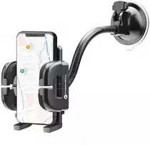 Automobilinis universalus telefono laikiklis Forcell (17cm) Long arm tvirtinamas ant stiklo, juodas