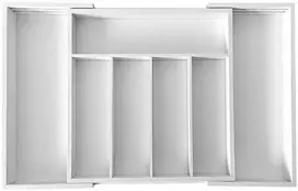 Organizer Bambukinis stalčių organizatorius, baltas, 52x31,5x5, kinghoff