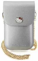 Hello Kitty odinis dėklas krepšys Metal Logo Chain (HKOWBPGHDLMS) sidabrinės spalvos