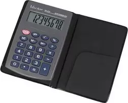 Men's Vector Vector KAV VC-210III pocket skaičiuotuvas, 8 digits, 64x98.5 mm, pilkas