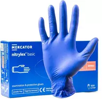 Rękawice Mercator Medical Apsauginės nitrilo pirštinės Nitrylex Basic, dydis L, 100 vnt.