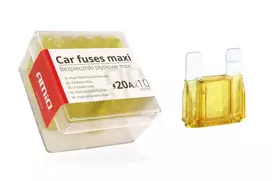 Automobilinių saugiklių dėžutė „Maxi“, 10 vnt., 20A, amio-02324