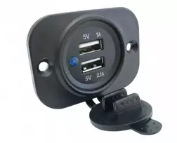 Lizdas 2 x USB-2,1A 12V/24V dvigubas