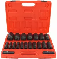 Smūginių ilgų galvučių rinkinys | 12,5 mm (1/2") | 10-38 mm | 20 vnt.