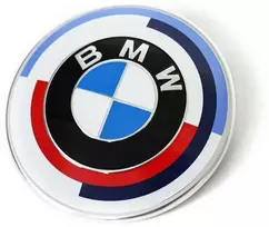 BMW emblema emblema Logotipas 50 metų M 82 mm skersmens 51148087192 Originali