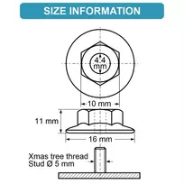 Carso BMW Mini RR Plastikinė veržlė 10 mm šešiakampė savisriegė M6 20 vnt. 16131176747