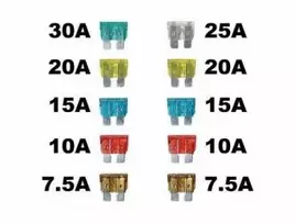 Automobilinių saugiklių komplektas, 10vnt.
