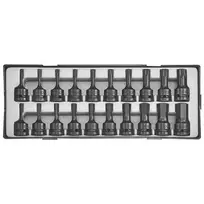 Force Antgalių galvučių smūginių Star Hex 1/2" rinkinys 20 dalių