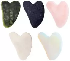 Pink Gua Sha Stone for Face Massage Many Colours - Rožinė