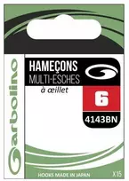 Kabliukai Garbolino HAMECON TRUITE 4143Bn, 10 dydis, juodi