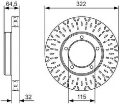 Bosch Stabdžių Diskas Toyota Land Cruiser Prado 70 J70 Amazon 4.0 4.5 TD 4.2 D 04465 04466 04465 04466