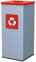 Gsg24 Metalo atliekų rūšiavimo dėžė 30x30x70cm 60L METAL - raudonas dangtelis