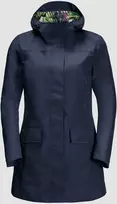 JackWolfskin Lietpaltis moterims JACK WOLFSKIN CAPE YORK COAT | tamsiai mėlynas