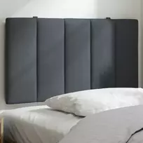 Galvūgalio pagalvėlė, tamsiai pilkos spalvos, 90cm, aksomas
