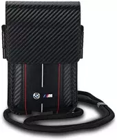 Krepšys BMW BMPSP15XMSCAKR piniginės krepšys, juodos spalvos, Carbon Raudona Stripes
