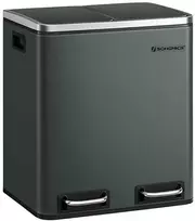 Songmics 30 litrų metalinė šiukšlių dėžė