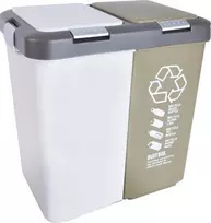Orion Atliekų rūšiavimo šiukšliadėžė 2x20 l Baltai ruda