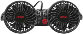 Amio Automobilio ventiliatorius prie galvos atramos su USB įkrovikliu 2x4" 12V