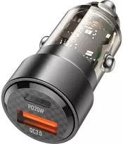 Automobilinis įkroviklis Borofone BZ20 PD20W+QC3.0 38W juodas