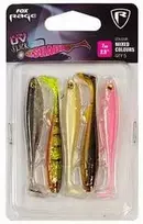Guminukas FOX RAGE Slick Shad 9 cm UV Maišytų Spalvų 5 vnt.