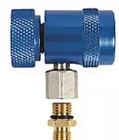 Refco Manufacturing „Refco RC-1234yf-B“ – automobilio oro kondicionieriaus aptarnavimo vožtuvas, 1/4 colio SAE, mėlynas