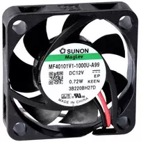 12 V nuolatinės srovės ašinis pūstuvas VAPO 40X40X10 SUNON