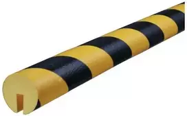 Securemen Knuffi kampų apsauga, B tipo, PU, 1 m, juoda/geltona
