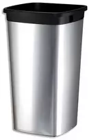 Vileda šiukšliadėžė , 60 L, Square, Nerūdijantis plienas, Juodas, Sidabrinis, Vokietija, 390 mm