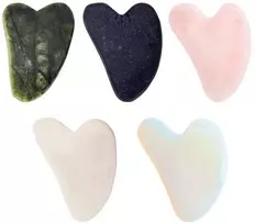 Gua Sha Stone for Face Massage Many Colours - Kwarcowy