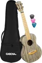 Elektroakustinė tenorinė ukulelė Cascha Bamboo Graphite HH 2317E