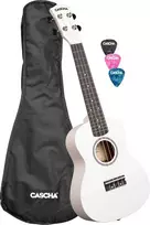 Koncertinė ukulelė Cascha Linden balta CUC106