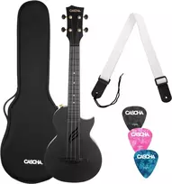 Koncertinės ukulelės komplektas Cascha Carbon Fibre HH 2258 juoda