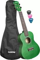Koncertinė ukulelė Cascha Linden žalia CUC104