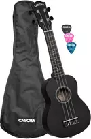 Soprano ukulelė Cascha Linden juoda HH 3960