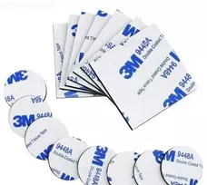 Oem Dvipusė mikroguma su klijais 2mm 30x30mm juoda - kvadratas - 3M - lipnus putplasčio padas