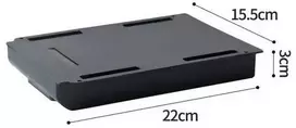 Oem Lipnus stalčius - juodas - 220x127x30 mm - rašiklių ir smulkmenų laikiklis po stalu