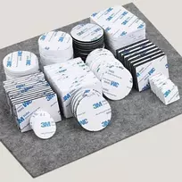 Oem Dvipusė mikroguma su klijais 2.5 mm 50x30 mm - juoda - 3M - lipnus putplasčio padas