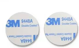 Oem Dvipusė mikroguma su klijais - 200 vnt - 1.5 mm fi-10 mm juoda - 3M - lipnus putplasčio padas