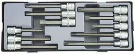 Force Antgalių galvučių Star Hex Spline 1/2" rinkinys 11 dalių