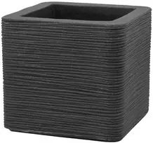 Patio Kubus sodo vazonas su grioveliais 38,5 x 38,5 x 33 cm antracito terasa