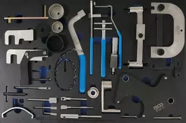Bgs Technic Variklio fiksavimo įrankių rinkinys | 3/3 įrankių dėklas | Renault, Nissan, Opel, Volvo (4134)