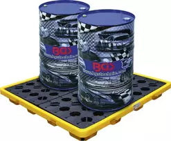 Bgs Technic Alyvos surinkimo padonas | su atvira tinkline danga | 4 statinėms po 200 l (70050)