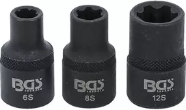 Bgs Technic Galvučių rinkinys | Spline (Ribe) M6S, M8S, M12S | 3 vnt. (9336)