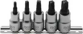 Bgs Technic Antgalių rinkinys | 10 mm (3/8") | 4-kampų profilis (MTS-Mortorq) MTS0 - MTS04 | 5 pcs. (9756)