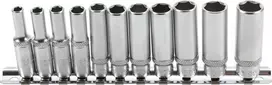 Bgs Technic Galvučių rinkinys, šešiakampės, ilgos | 6.3 mm (1/4") | Coliniai dydžiai | 11 vnt. (2429)