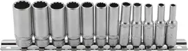 Bgs Technic Galvučių rinkinys, 12 kampų, ilgos | 6.3 mm (1/4") | coliniai dydžiai | 12 vnt. (2757)