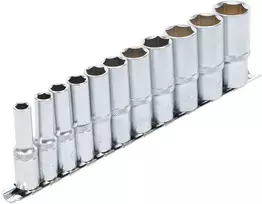 Bgs Technic Galvučių rinkinys, šešiakampės, ilgos | 10 mm (3/8") | Coliniai dydžiai | 11 vnt. (2756)